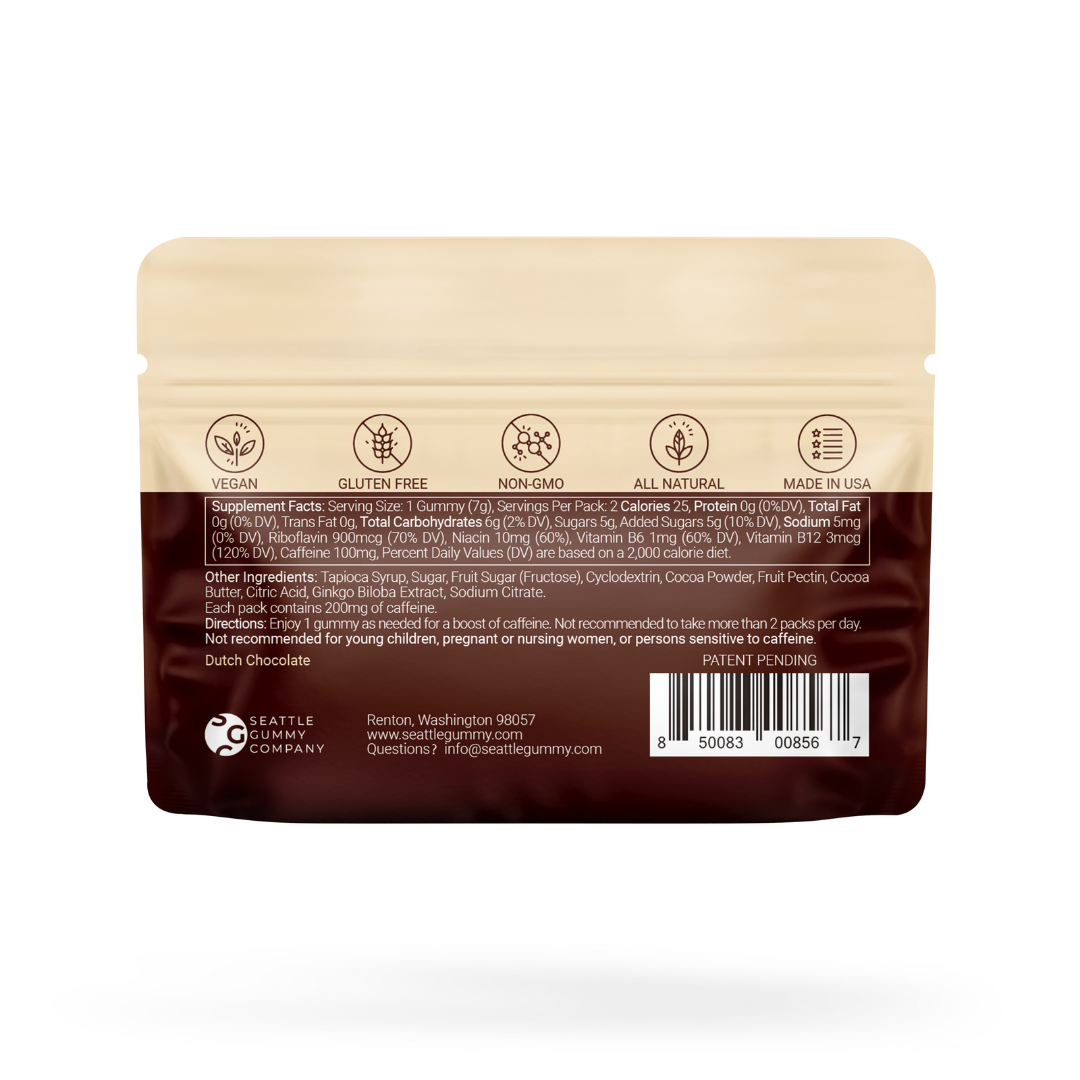 Mocca Shots - High Energy Gummies - 12 Pack